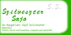 szilveszter sajo business card