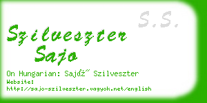 szilveszter sajo business card